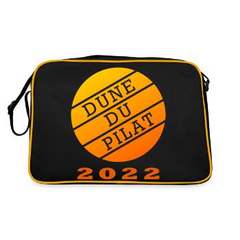 Dune du Pilat 2022, soleil, penché - Sac Retro - noir/or - Dos