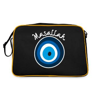 Masallah nazar, mauvais œil - Sac Retro - noir/or - Dos