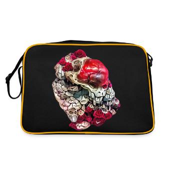 Crâne de Roses - Sac Retro - noir/or - Dos