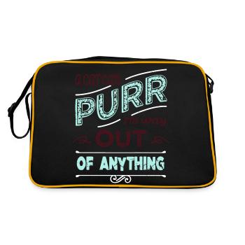 amoureux des animaux génial humour de chat - Sac Retro - noir/or - Dos