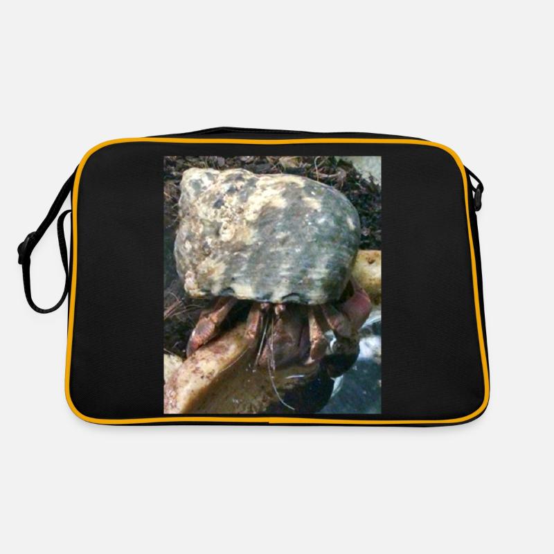 Einsiedlerkrebs - Retro Tasche - Schwarz/Gold