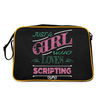 fun computer scientist quote statement - Retro Tasche - Schwarz/Gold - Hinten