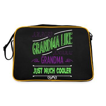 pet lover black cat hoodies and sweatshirts funny - Retro Tasche - Schwarz/Gold - Hinten
