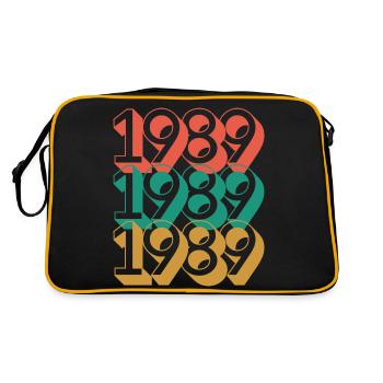 Anniversaire année 1989 / Vintage 1989 - Sac Retro - noir/or - Dos