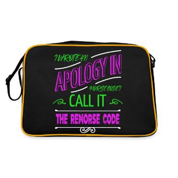 college student programming computer language - Retro Bag - black/gold - Back