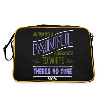 funny sayings literary blog humor jokes editor - Retro Bag - black/gold - Back