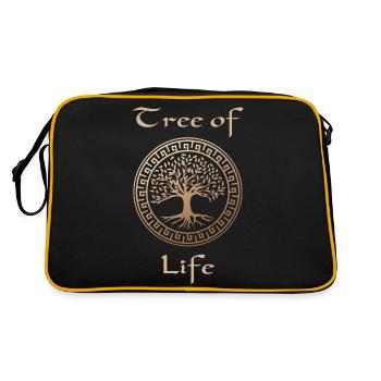 Tree of Life Viking Mythology Gift - Retro Bag - black/gold - Back