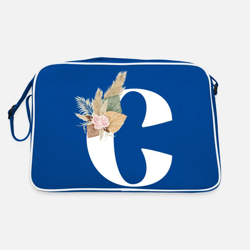 lettre C fleuris Sac Retro