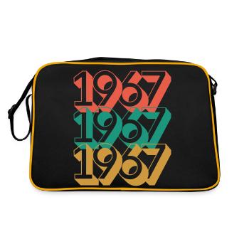 Anniversaire année 1967 / Vintage 1967 - Sac Retro - noir/or - Dos
