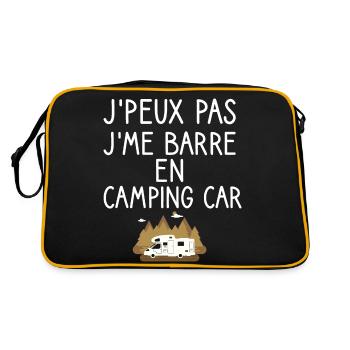 Je peux pas je me barre en camping car - Sac Retro - noir/or - Dos