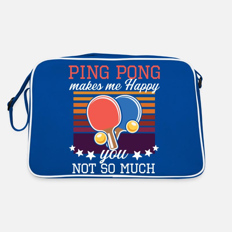 Ping pong makes me happy table tennis player gift Sac Retro