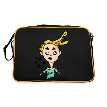Amour comique - Garçon drôle - Sac Retro - noir/or - Dos