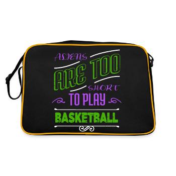 alien i don't speak human alien spaceship - Retro Bag - black/gold - Back