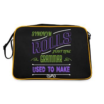 write drive writing article birthday author joke - Retro Bag - black/gold - Back