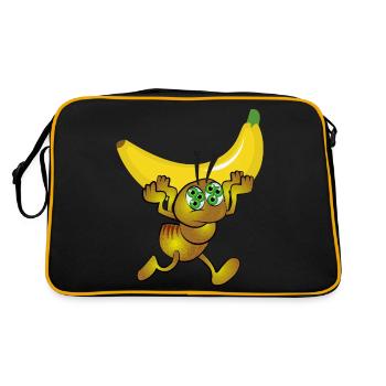 Mutant portant une banane - Sac Retro - noir/or - Dos