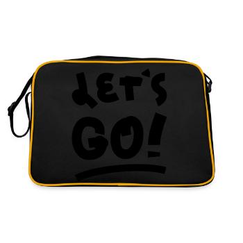 Let s go - Retro Tasche - Schwarz/Gold - Hinten