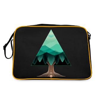 The triangular tree - Retro Bag - black/gold - Back