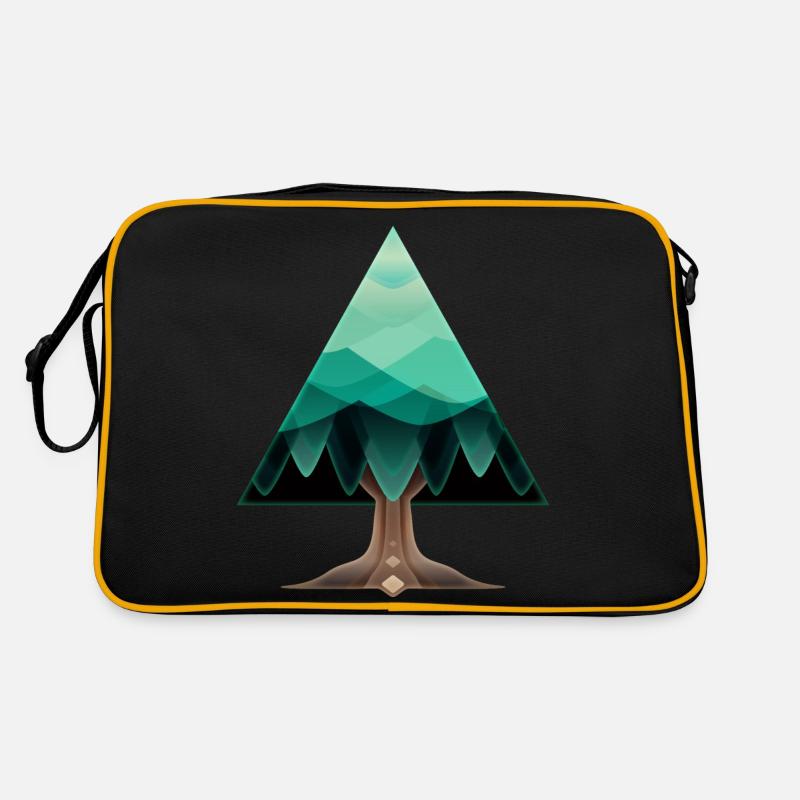 Der dreieckige Baum Retro Tasche