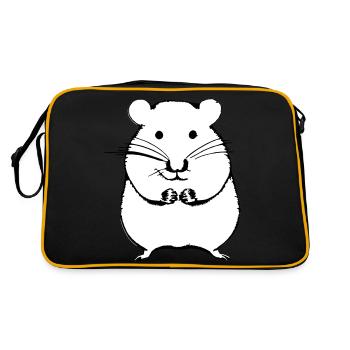 Hamster mignon animal rongeur animaux vecteur animal 8 - Sac Retro - noir/or - Dos