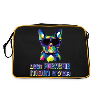 Meilleure Frenchie Mom Ever Français Bulldog Mama - Sac Retro - noir/or - Dos