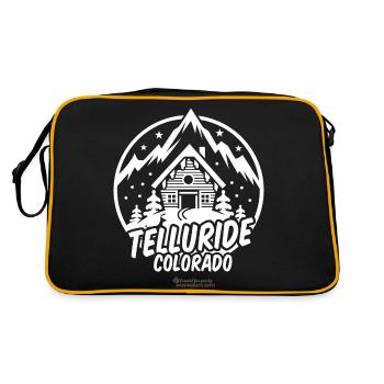 Station de ski de Telluride Colorado - Sac Retro - noir/or - Dos