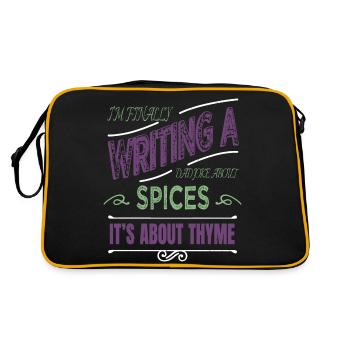Copywriter Book Lover Funny Sayings Coffeecups - Retro Bag - black/gold - Back