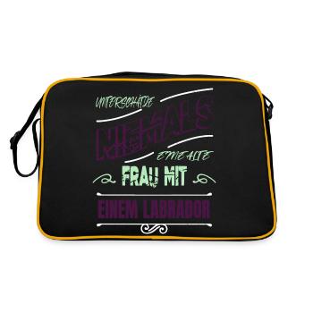 dogge aus dem weg donald  smylie cookies - Retro Tasche - Schwarz/Gold - Hinten