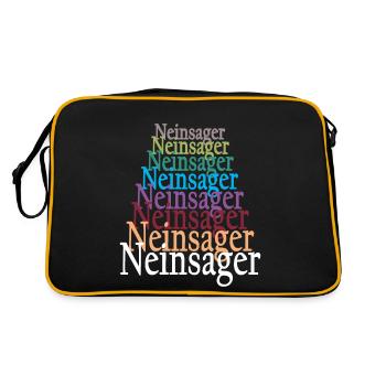 Rebell - Retro Tasche - Schwarz/Gold - Hinten