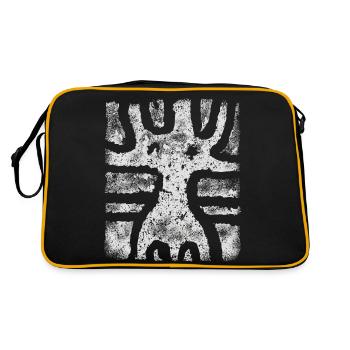 Art abstrait autochtone - Peinture rupestre - Sac Retro - noir/or - Dos