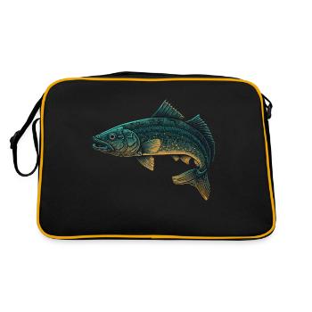 Angelgeschenke - Retro Tasche - Schwarz/Gold - Hinten