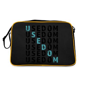 USEDOM Raster - Retro Tasche - Schwarz/Gold - Hinten