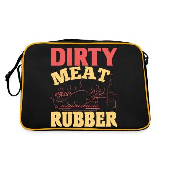 SCHMUTZIGES FLEISCH GUMMI LUSTIG - Retro Tasche - Schwarz/Gold - Hinten