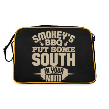 SMOKEY IST BBQ FUT ETWAS SÜDEN IN DEINEM MUND - Retro Tasche - Schwarz/Gold - Hinten