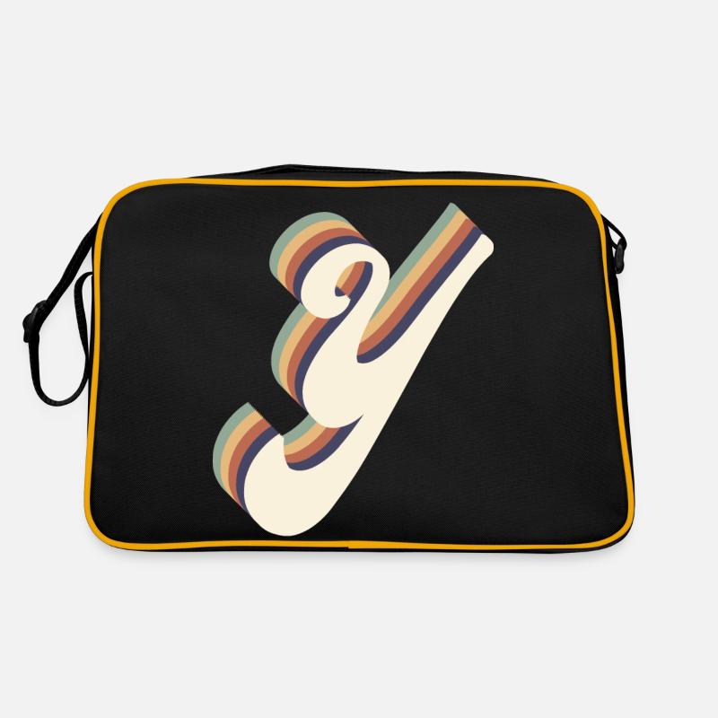 Ypsilon - Retro Tasche - Schwarz/Gold