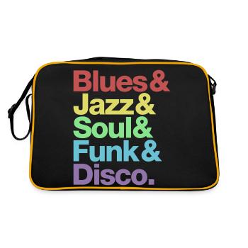 Blues Jazz Soul Funk Disco - Retro Bag - black/gold - Back
