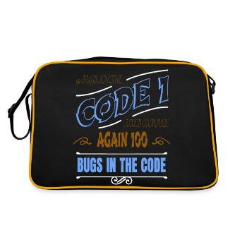 Statement Geek Fun Happy C Plus Plus - Retro Bag - black/gold - Back