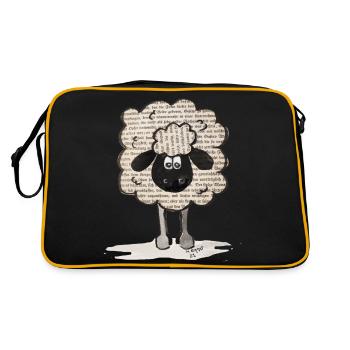Sheep "Willma" - Retro Bag - black/gold - Back