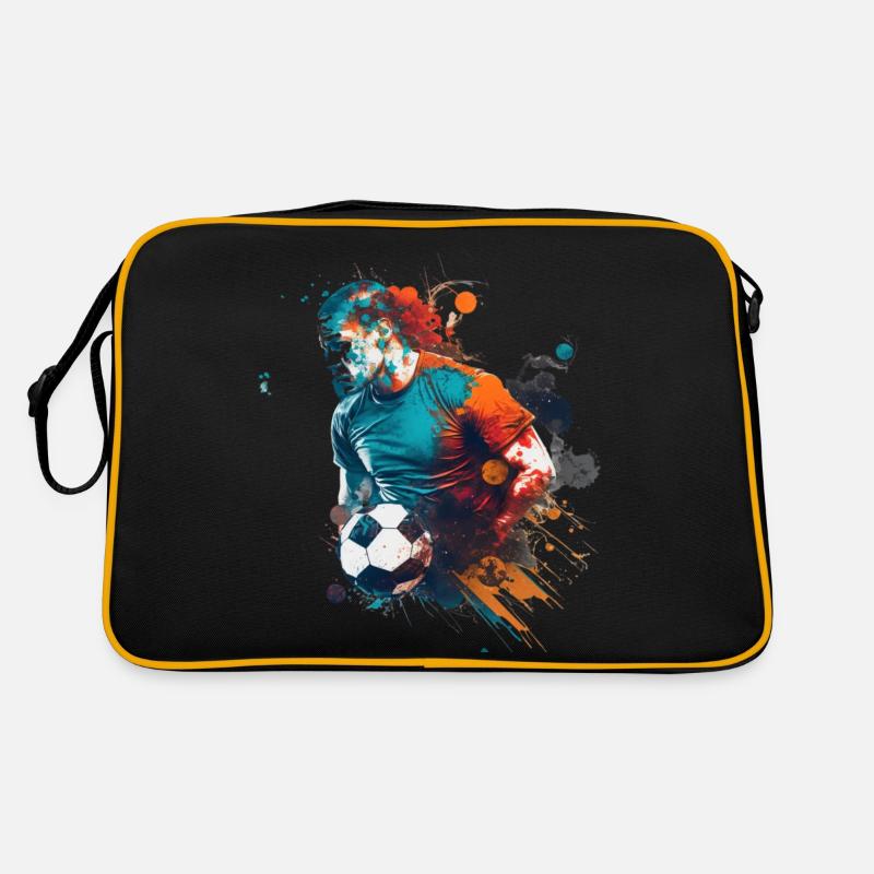 Sport - Retro Tasche - Schwarz/Gold