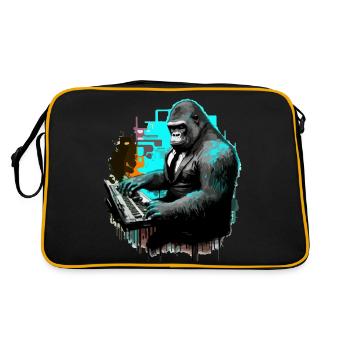 Le gorille musicien - Sac Retro - noir/or - Dos