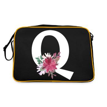 Lettre q floral - Sac Retro - noir/or - Dos