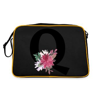 Lettre q floral - Sac Retro - noir/or - Dos