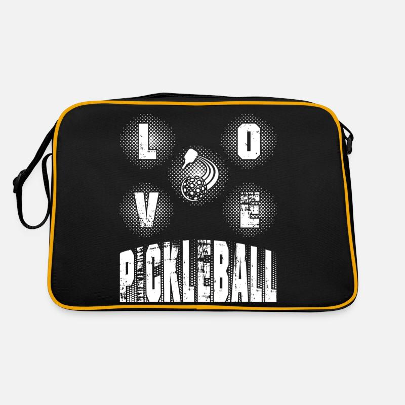 "Love Pickleball" - Retro Bag - black/gold