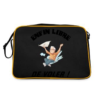 Enfin libre de voler - Sac Retro - noir/or - Dos