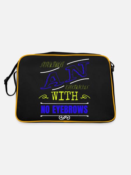 electricians love funny sayings present idea - Retro Bag - black/gold - Back
