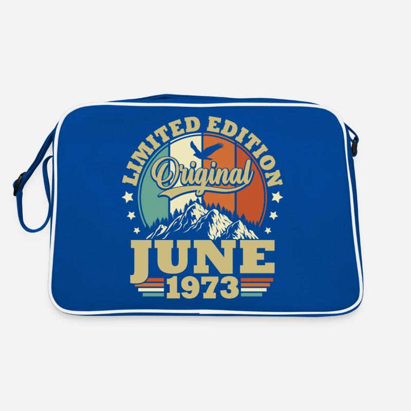 Geburtstagsgeschenk geboren im Juni 1973 Retro Tasche