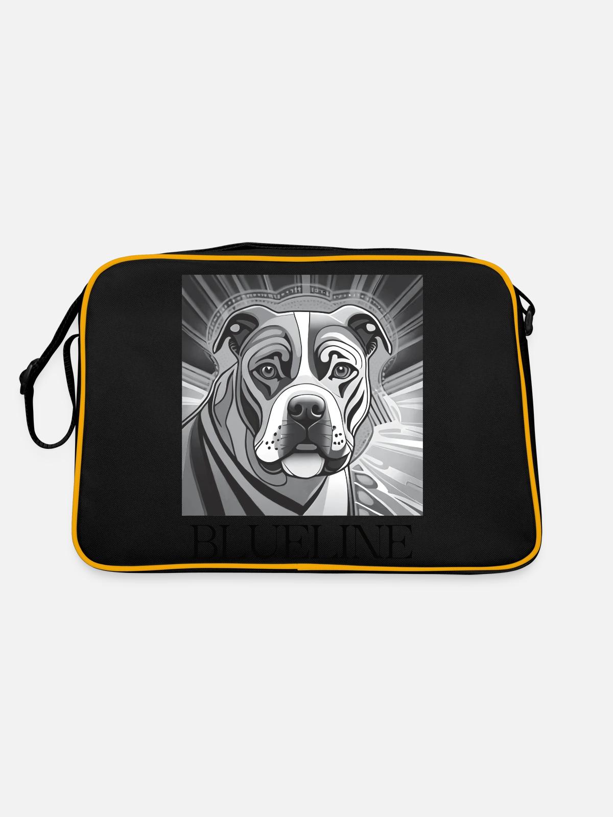 Blueline2 - Retro Tasche - Schwarz/Gold - Hinten