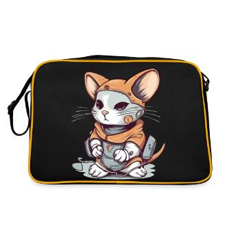Le chat déguisé en souris - Sac Retro - noir/or - Dos