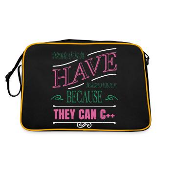 computers present idea pc christmas carols - Retro Bag - black/gold - Back