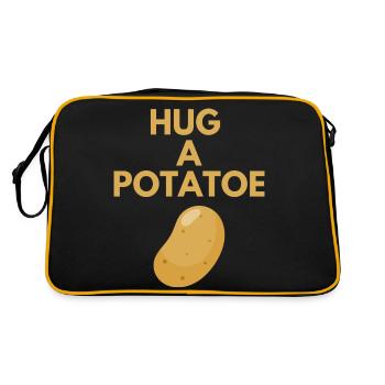 HUG A POTATOE - Retro Bag - black/gold - Back