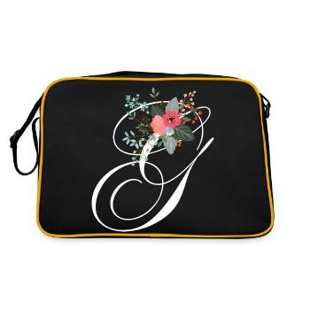 Lettre g fleuris - Sac Retro - noir/or - Dos